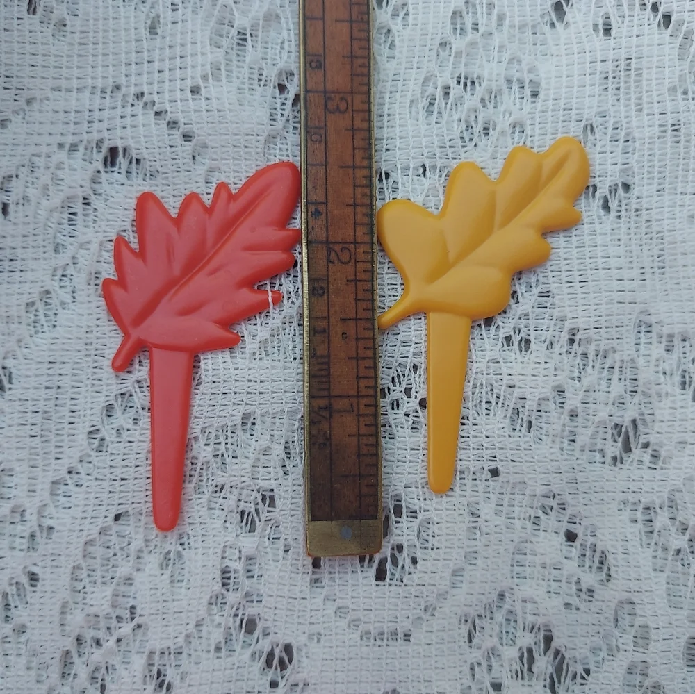 22 Autumn Leaf Cupcake Picks Leaf Shape Toppers Decorations Fall Craft Supply